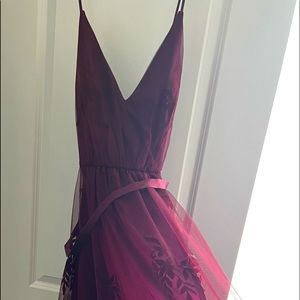 David’s Bridal Bridesmaid burgundy dress…